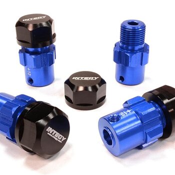 Integy C25090BLUE 17mm Wheel Hex +12mm Offset T-Maxx (4)