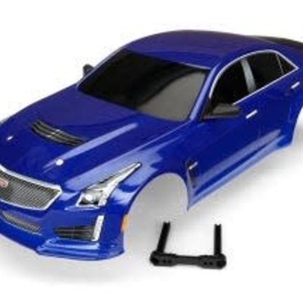 Traxxas Body, Cadillac CTS-V, blue (painted, decals applied)