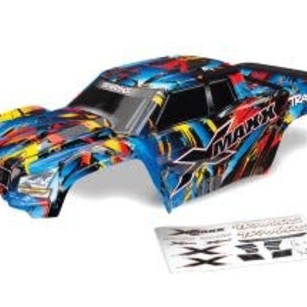 Traxxas Body, X-Maxx, Rock n' Roll (painted, decals applied) (assembled with tailgate protector)