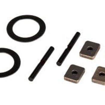 Traxxas Spider gear shaft (2)/ spacers (4)/ 16x23.5x.5mm TW (2)