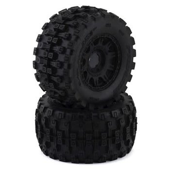 PROLINE Pro-Line Badlands MX38 HP Belted 3.8" Pre-Mounted Truck Tires (2) (Black) (M2) w/Raid Wheels