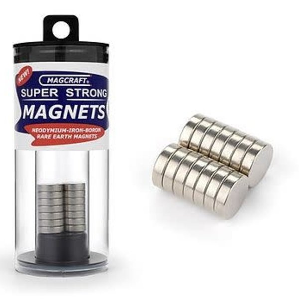 MAGCRAFT 1/2''x1/8'' Rare Earth Disc Magnets (14)