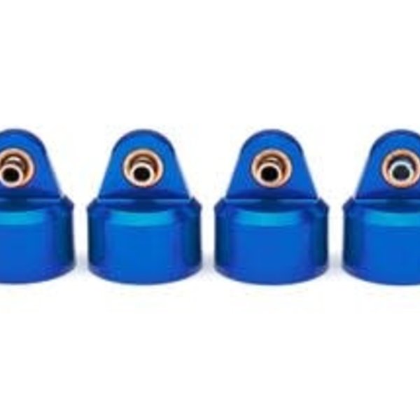 Traxxas Shock caps, aluminum (blue-anodized), GT-Maxx shocks (4)