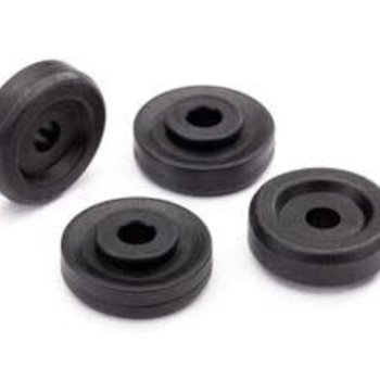 Traxxas Wheel washers, black (4)