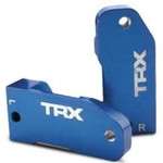Traxxas Caster blocks, 30-degree, blue-anodized 6061-T6 aluminum (left & right)/ suspension screw pin (2)