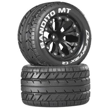 DuraTrax Bandito MT 2.8" Truck Mntd 1/2" Offset C2 Blk (2)