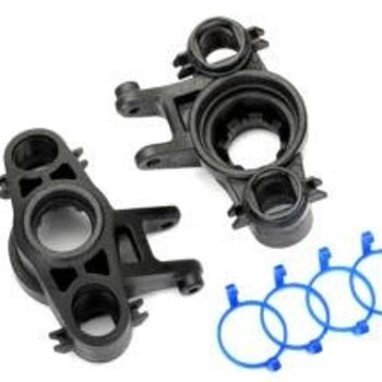 Traxxas Axle carriers, left & right (1 each) (use with 8x16mm & 17x26mm ball bearings)/ dust boot retainers (4)