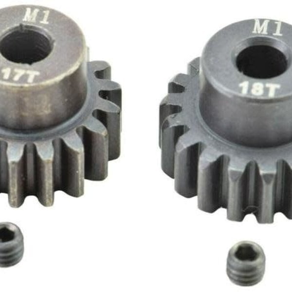 APEX Apex RC Products 17 & 18T Mod 1 M1 5mm 1/8 Scale Pinion Gear Set