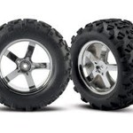 Traxxas 4973R Tires/Wheels T-Maxx 3.3 (2)