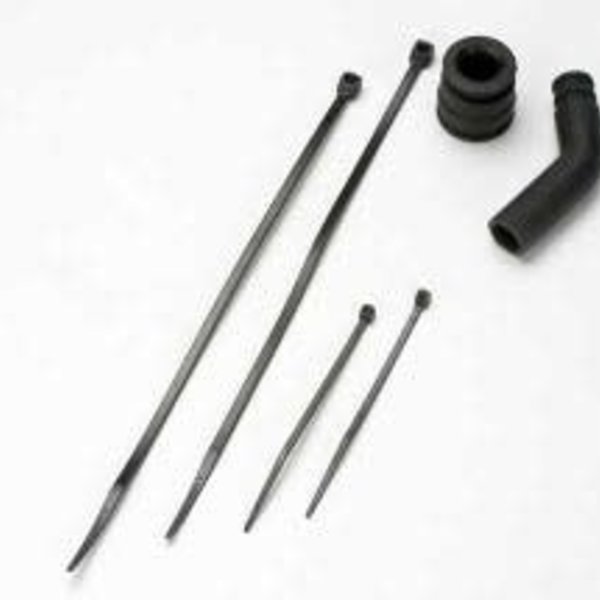 Traxxas 5245X PIPE CPL BK/EXH DEF/TIES