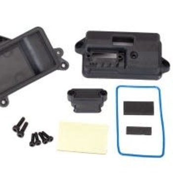 Traxxas Box, receiver (sealed)/ foam pad/ 2.5x8mm CS (4)/ 3x10mm CS (2)