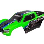 Traxxas Body, X-Maxx®, green (painted, decals applied)(Inc GRD ship lower 48)