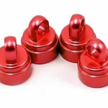 Traxxas Shock caps, aluminum (red-anodized) (4) (fits all Ultra Shocks)