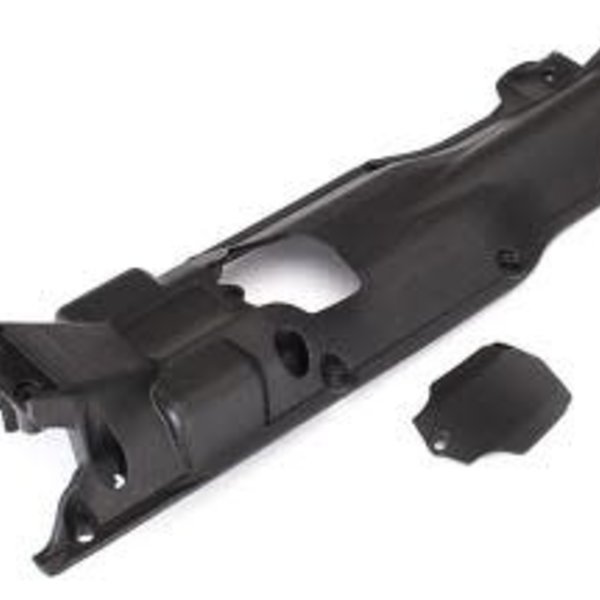 Traxxas Skidplate, transmission, nylon (black)/ cover