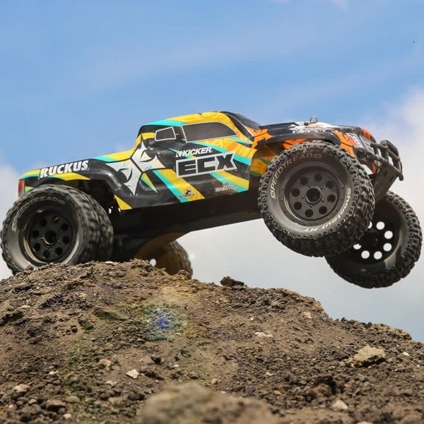 ECX 1/10 2wd Ruckus MT: Black/Yellow requires battery and charger