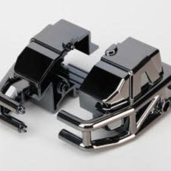 Traxxas 6935 Bumper, front (black chrome) (left & right)