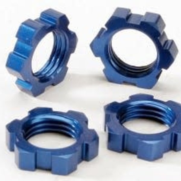 Traxxas 5353 Whl Nuts Splined 17mm Blue-Andzd (4)