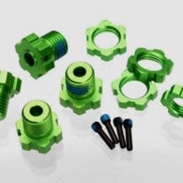 Traxxas 5353G Wheel Hubs Splined 17mm Green Anodized (4)