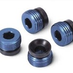 Traxxas 4934X Aluminum Caps Pivot Balls Blue T-Maxx (4)