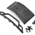 RPM Front Bumper and Skid Plate, Black: Losi SCTE