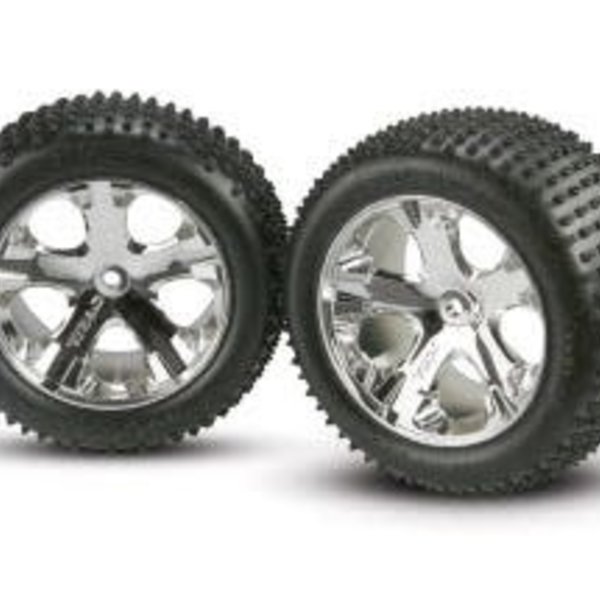 Traxxas 3770 ASM ALL-STAR WH/ALIAS TIRE RR