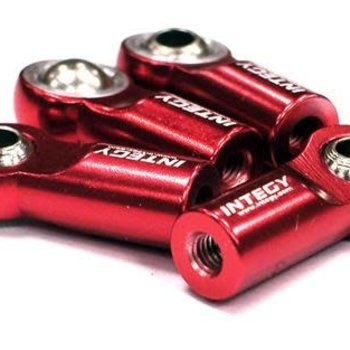 Integy Metal Ball End (4) Normal 3mm Mounting Hole w/ M3 Thread C23369RED