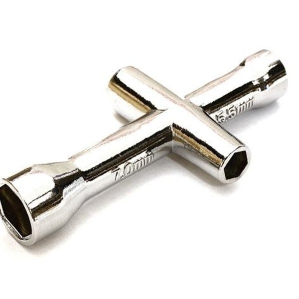 Integy Pocket Size Mini Hex Socket Wrench 4mm, 5mm, 5.5mm & 7mm OBM-1474SILVER