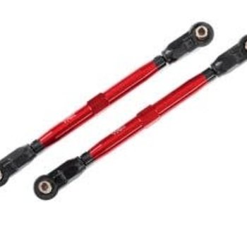 Traxxas Toe links, front (TUBES red-anodized, 6061-T6 aluminum) (2) (for use with #8995 WideMaxx suspension kit)