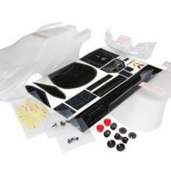 Traxxas Body, Ford GT (clear, requires painting)/ decal sheet (includes tail lights, exhaust tips, & mounting hardware)