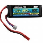 Commonsence RC Lectron Pro 7.4 950mah 30c lipo battery with JST connector