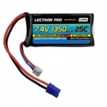 Commonsence RC Lectron Pro 7.4V 1350mAh 25C Lipo Battery with EC2 Connector for HobbyZone Delta Ray and Firebird Stratos
