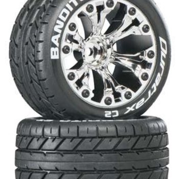 DuraTrax Bandito ST 2.8" Truck Mntd 1/2" Offset C2 Chr (2)