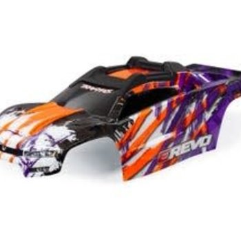 Traxxas BODY, E-REVO, PURPLE/ WINDOW, GRILLE, LIGHTS DECAL