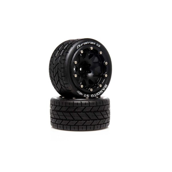 DuraTrax DuraTrax .5 Offset Black Bandito ST Belted 2.8 2WD Mounted Rear Tires (2) DTXC5531