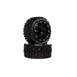 DuraTrax DuraTrax .5 Offset Black Lockup ST Belted 2.8 2WD Mounted Rear Tires (2) DTXC5533