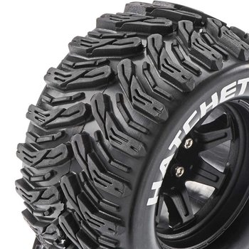 DuraTrax DuraTrax Hatchet MT 2.8 Mounted Black 14mm Hex (2) DTXC5258