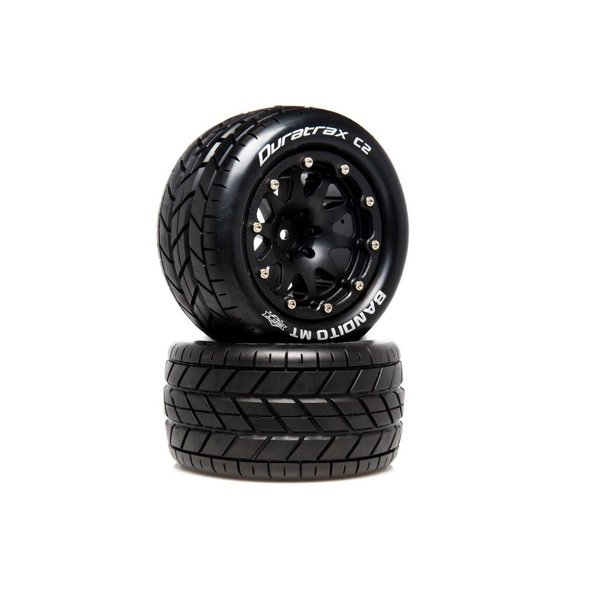 DuraTrax DuraTrax .5 Offset Black Bandito MT Belted 2.8 2WD Mounted Rear Tires (2) DTXC5516