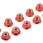 APEX Apex RC Products Red 4mm Aluminum Serrated Nylon Locknut Wheel Nut Set #9804