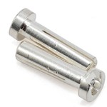 TQ Wire 4mm Male Bullets Low Profile (pr.) Silver 18mm
