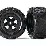 Traxxas Tires & wheels, assembled, glued (Teton 5-spoke wheels, Teton tires) (2)