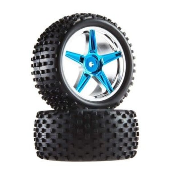 redcat Redcat Complete Rear Wheels Blue Sandstorm/Shockwv (2)