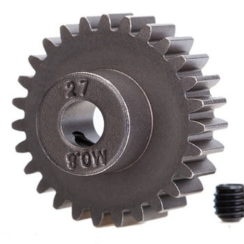 Traxxas Gear, 27-T pinion (0.8 metric pitch, compatible with 32-pitch) (fits 5mm shaft)/ set screw