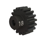 Traxxas Gear, 18-T pinion (32-p), heavy duty (machined, hardened steel)/ set screw