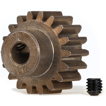 Traxxas Gear, 18-T pinion (1.0 metric pitch) (fits 5mm shaft)/ set screw (for use only with steel spur gears)