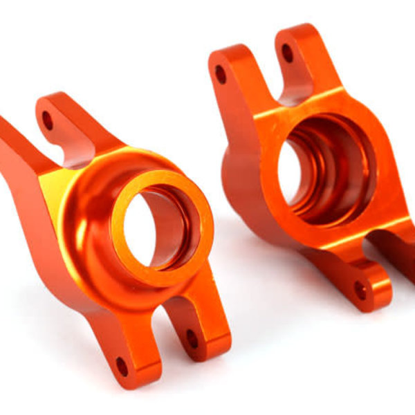 Traxxas Carriers, stub axle (orange-anodized 6061-T6 aluminum) (rear) (2)