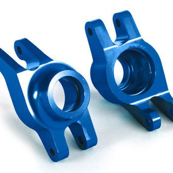 Traxxas Carriers, stub axle (blue-anodized 6061-T6 aluminum) (rear) (2)