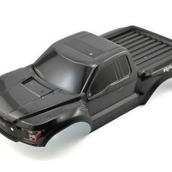 Traxxas Body, Ford Raptor, black (heavy duty)/ decals  (grd ship inc lower 48)