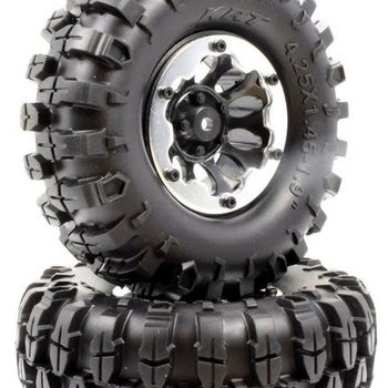 APEX aPEX RC PRODUCTS 1.9" BEADLOCK "K2" WHEELS + 108MM "MUNCHER" CRAWLER TIRES #6156