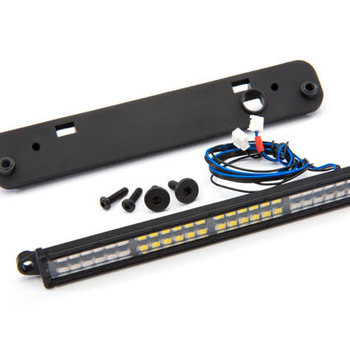 Traxxas LED light bar, rear, red (with white reverse light) (high-voltage) (24 red LEDs, 24 white LEDs, 100mm wide)/ light bar mount (fits #7711 body)