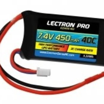 Commonsence RC Lectron Pro 7.4V 450mAh 40C Lipo Battery with JST Connector #2S450-40J